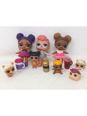 Lol Surprise Dolls Lot With Accessories & Pets #D-21